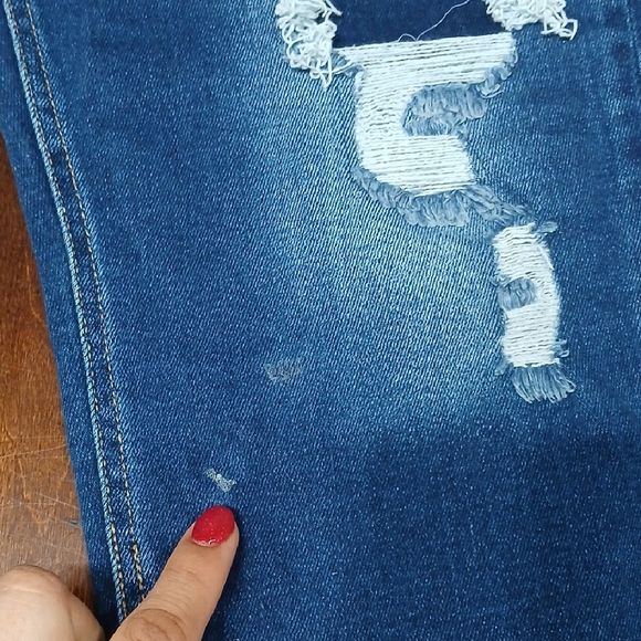 Women's Distressed Blue Jeans, By Kancan Sz 20, Pre-owned , Stretch. - Picture 7 of 12